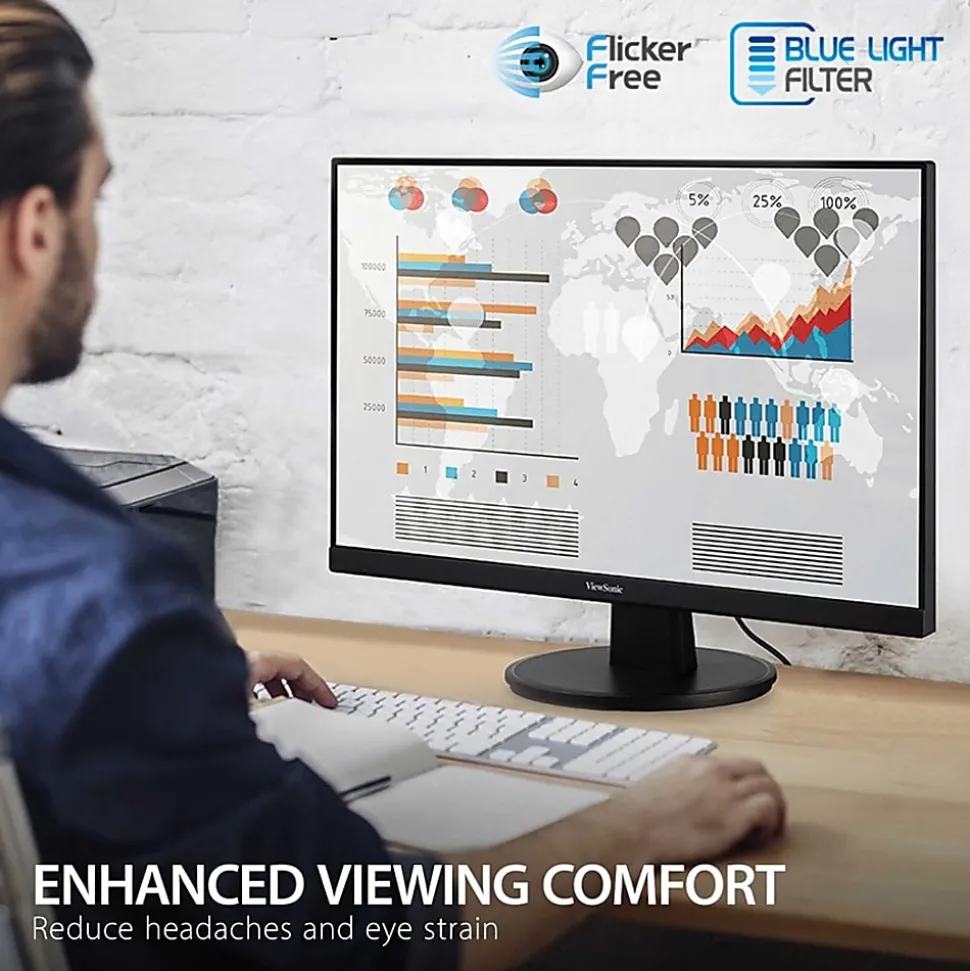 ViewSonic® VA2247-MH 22" 1080p LED Monitor, FreeSync