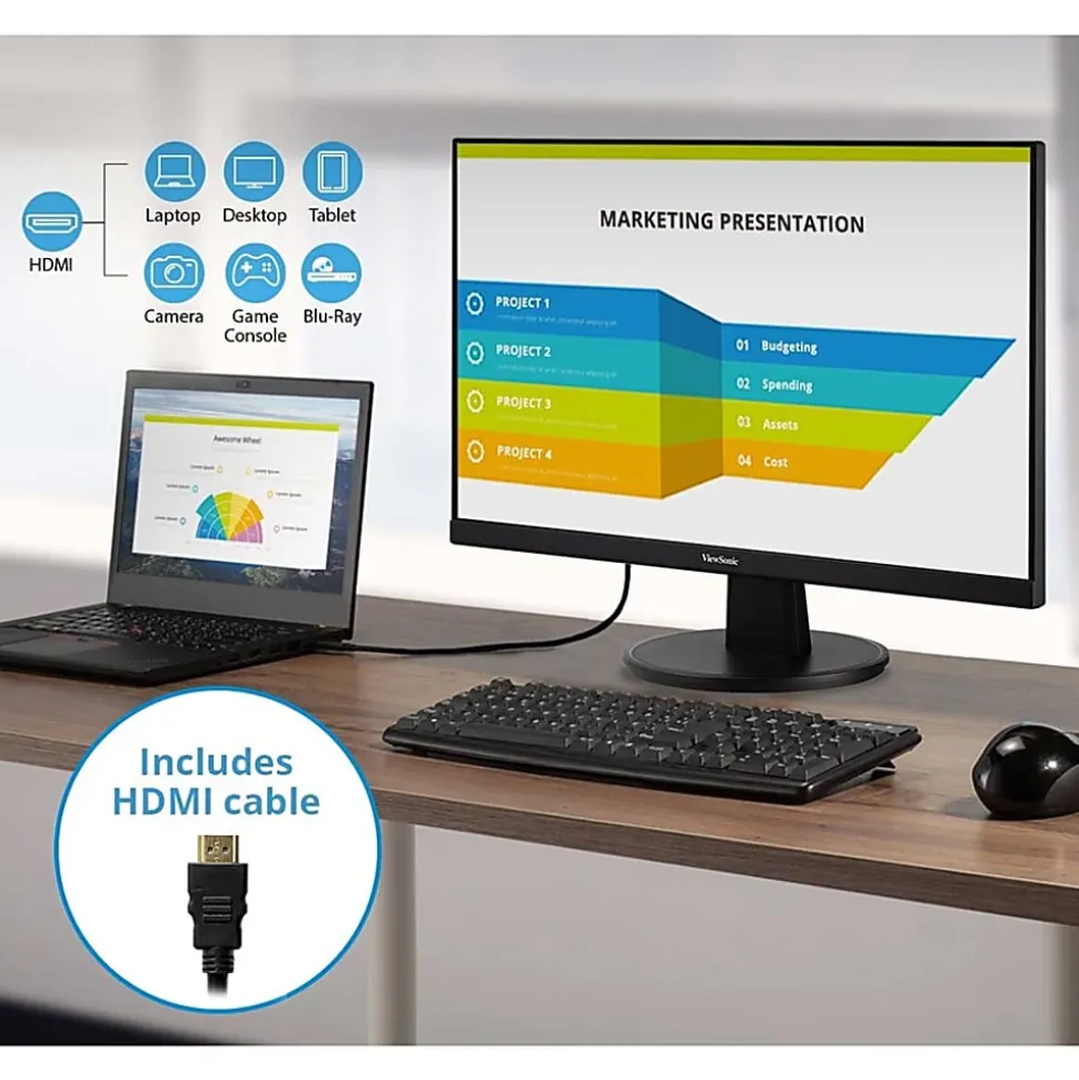 ViewSonic® VA2247-MH 22" 1080p LED Monitor, FreeSync