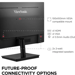ViewSonic VA2709M 27 Inch IPS Full HD 1080p Monitor with 100Hz, Thin Bezels, Eye Care, HDMI, VGA Inputs - VA2709M