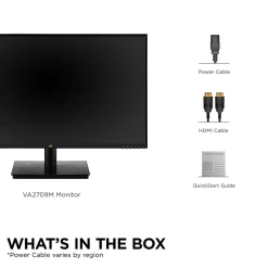 ViewSonic VA2709M 27 Inch IPS Full HD 1080p Monitor with 100Hz, Thin Bezels, Eye Care, HDMI, VGA Inputs - VA2709M