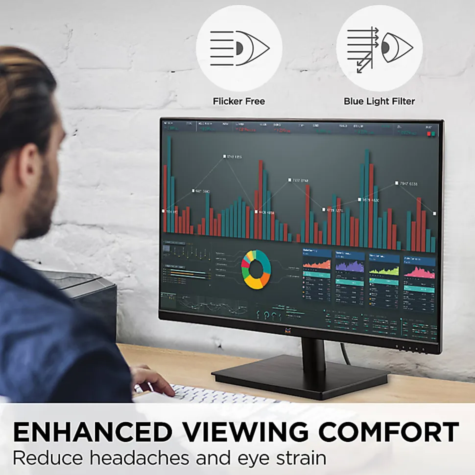 ViewSonic VA2709M 27 Inch IPS Full HD 1080p Monitor with 100Hz, Thin Bezels, Eye Care, HDMI, VGA Inputs - VA2709M