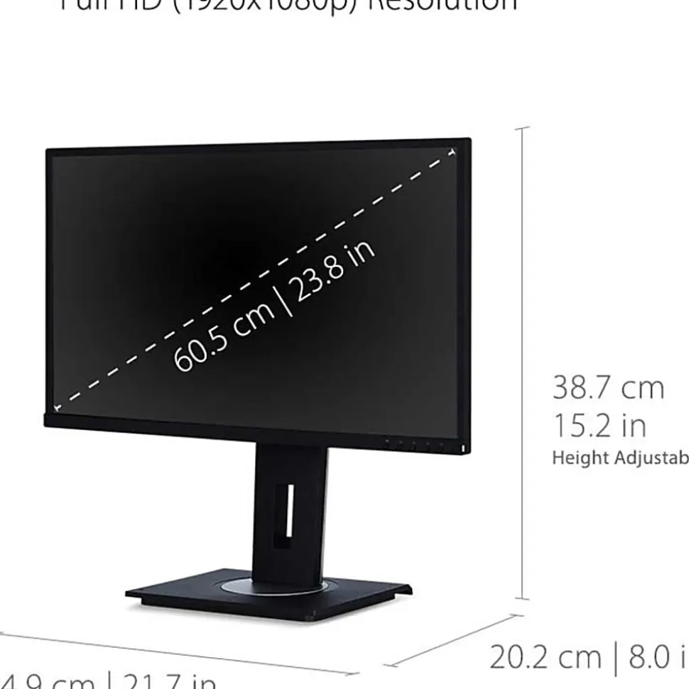 ViewSonic® VG2448-PF 24" 1080p IPS Privacy Monitor