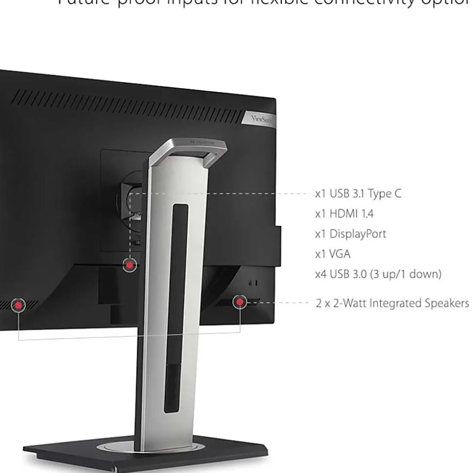 ViewSonic® VG2455 23.8" WQHD LED LCD Monitor