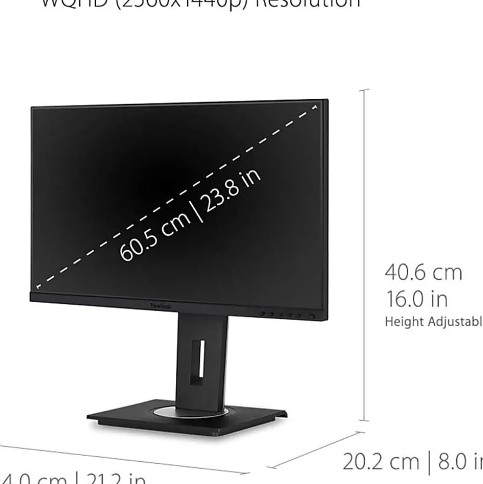 ViewSonic® VG2455 23.8" WQHD LED LCD Monitor