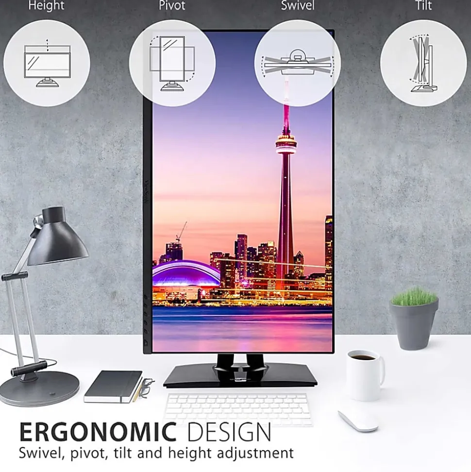 ViewSonic® VP2756-4K 27" Premium IPS 4K HD Ergonomic Monitor