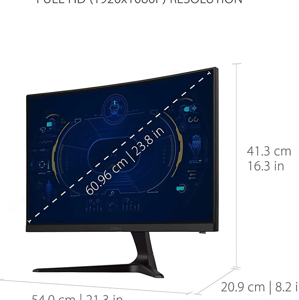 ViewSonic VX2418C 24" 1080p 1ms 180Hz Curved Gaming Monitor, FreeSync Premium