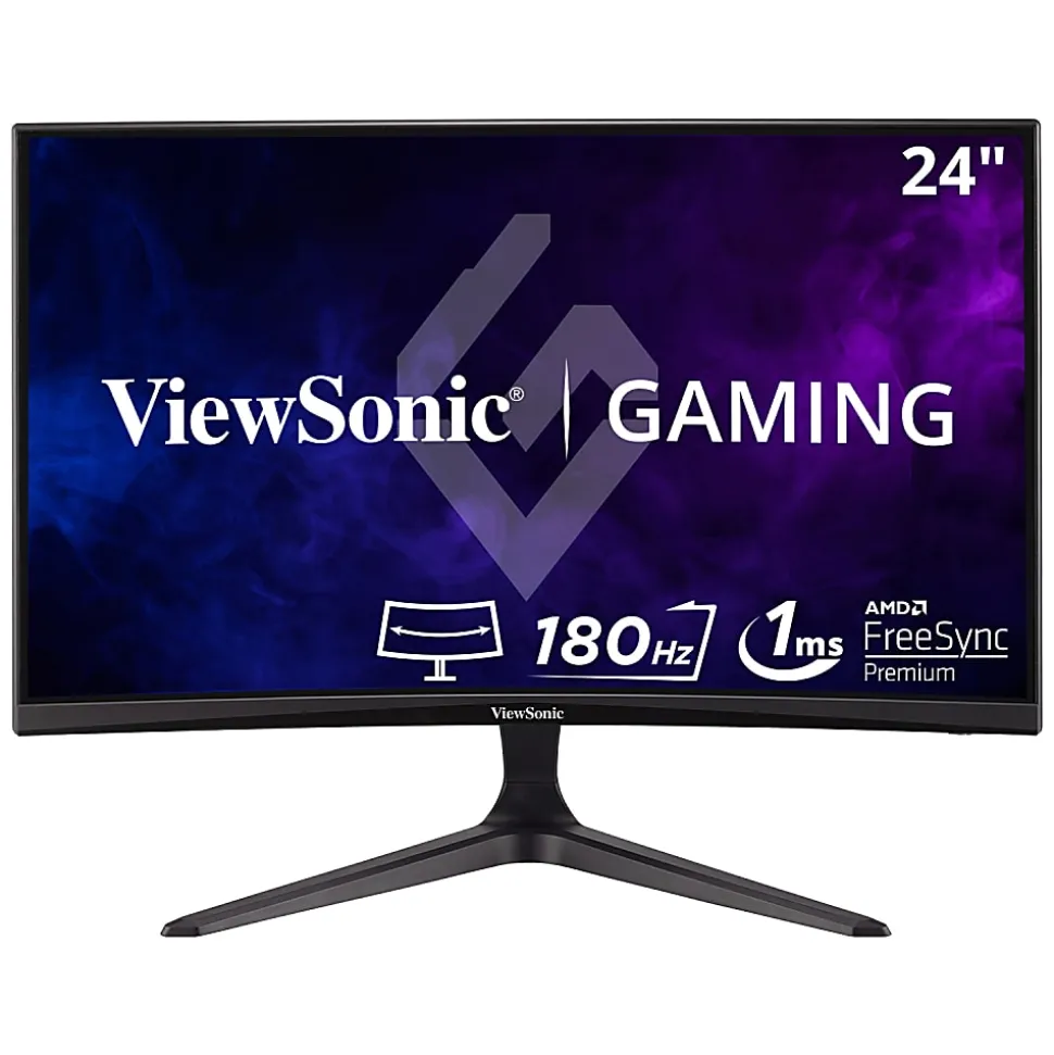 ViewSonic VX2418C 24" 1080p 1ms 180Hz Curved Gaming Monitor, FreeSync Premium