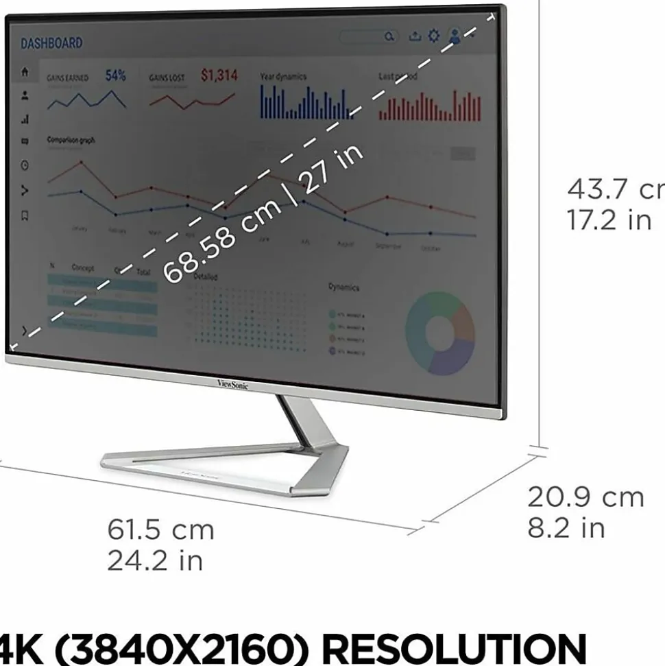 ViewSonic® VX2776-4K-MHDU 27" 4K UHD IPS Monitor