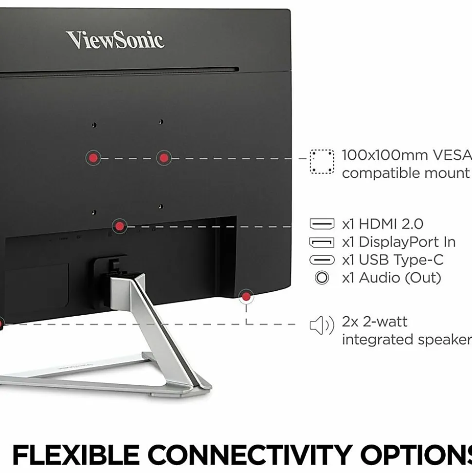 ViewSonic® VX2776-4K-MHDU 27" 4K UHD IPS Monitor