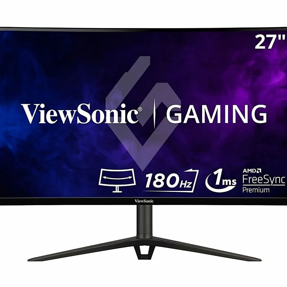 ViewSonic® VX2718-2KPC-MHD 27” QHD LCD 1ms 180Hz Curved Gaming Monitor, FreeSync Premium