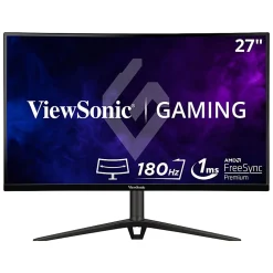 ViewSonic® VX2718-2KPC-MHD 27” QHD LCD 1ms 180Hz Curved Gaming Monitor, FreeSync Premium