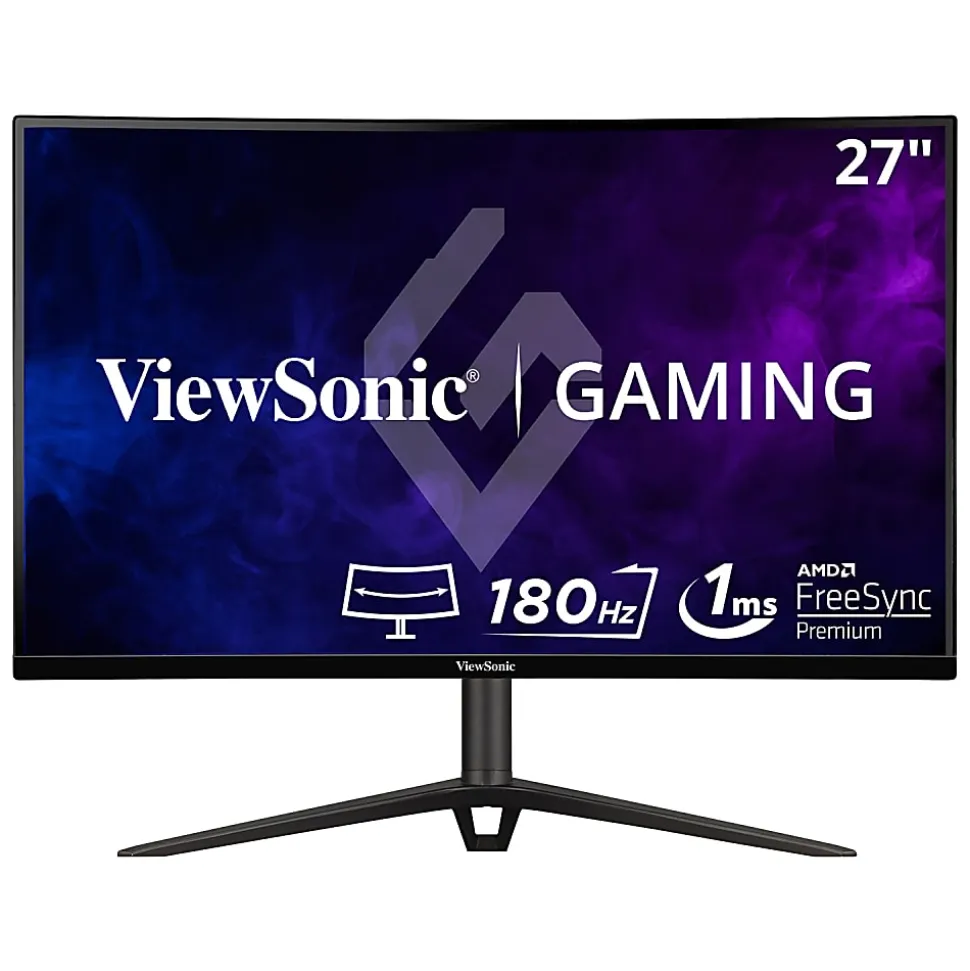 ViewSonic® VX2718-2KPC-MHD 27” QHD LCD 1ms 180Hz Curved Gaming Monitor, FreeSync Premium