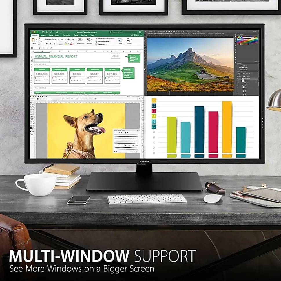 ViewSonic® VX4381-4K 43" Ultra HD MVA 4K Monitor