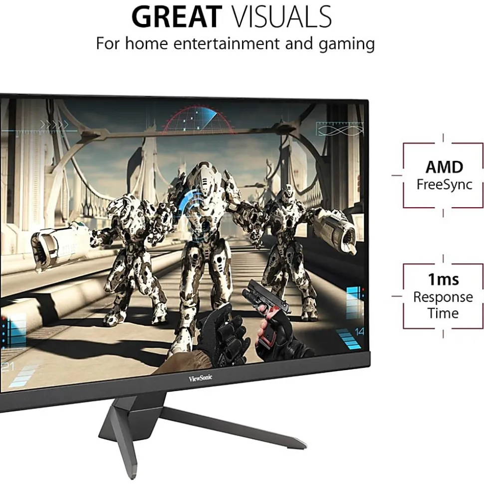ViewSonic® VX2467-MHD 24" HD Gaming Monitor, FreeSync