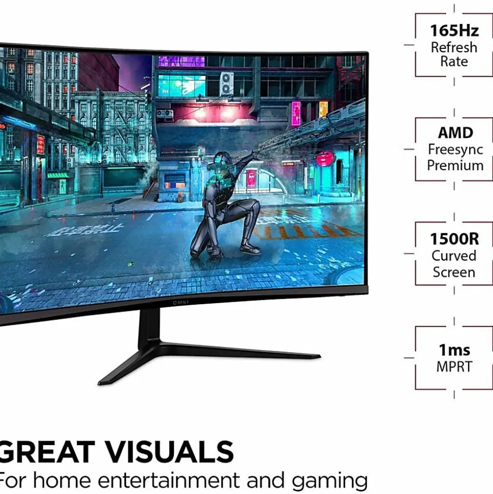 ViewSonic® VX3218-PC-MHD 32" Curved HD 1ms 180Hz Gaming Monitor, FreeSync Premium