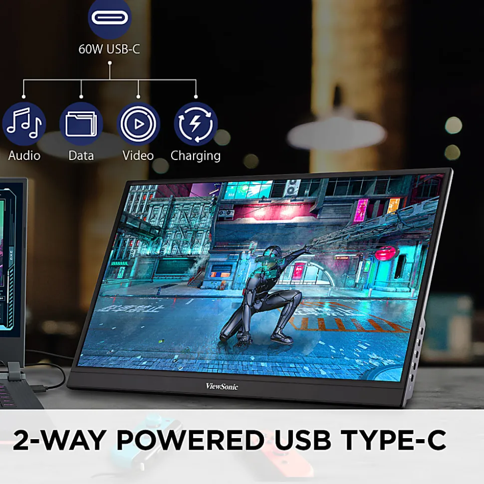 ViewSonic® VX1755 17.2" Portable 1080p 144Hz IPS Gaming Monitor, FreeSync Premium