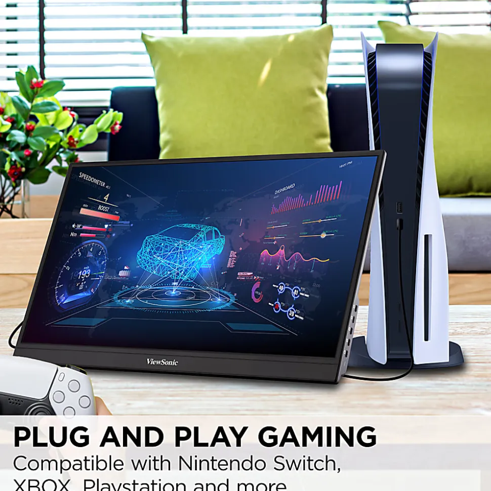 ViewSonic® VX1755 17.2" Portable 1080p 144Hz IPS Gaming Monitor, FreeSync Premium