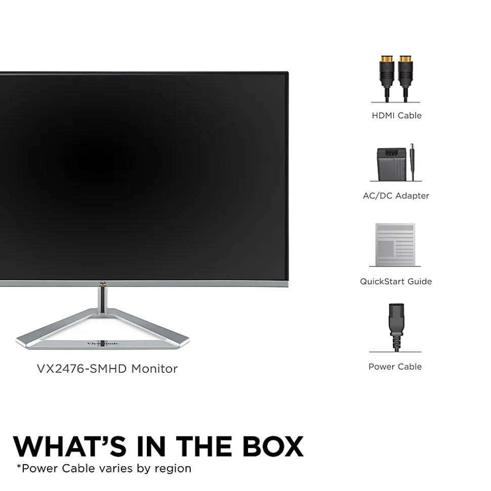 ViewSonic® VX2476-SMHD 23.7" FHD LED LCD Monitor