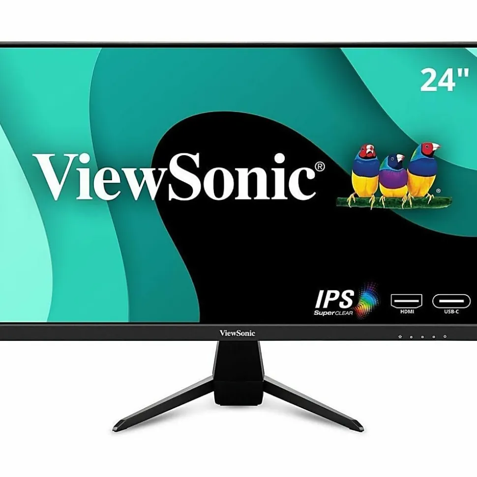 ViewSonic VX2467U 24" Class Full HD LED Monitor, 16:9, Black, VX2467U