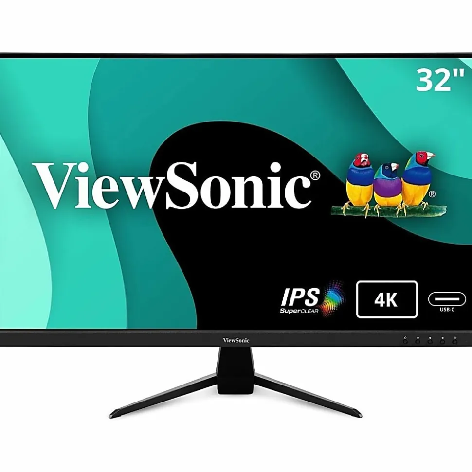ViewSonic VX3267U-4K 32" Class 4K UHD LED Monitor, 16:9, 4 ms, 60Hz Refresh Rate, Black