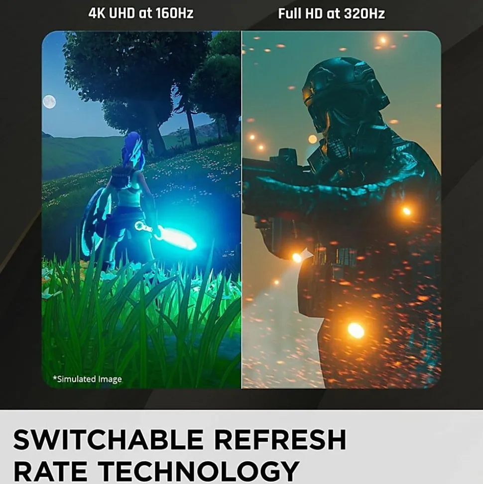 ViewSonic XG275D-4K 27" 4K UHD Gaming Monitor With Switchable Refresh Rate Up to 320Hz, 0.5ms Response Time, AMD FreeSync Premium