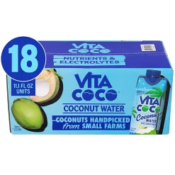 Vita Coco Coconut Water, 11.1 Oz, Pack Of 18 Bottles