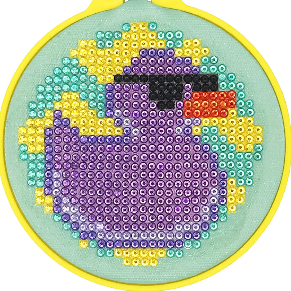 Vivid by Brea Reese® Mini Hoop Gem Art Kit, Rubber Duck, 3-1/2"