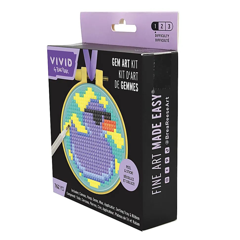 Vivid by Brea Reese® Mini Hoop Gem Art Kit, Rubber Duck, 3-1/2"