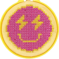 Vivid by Brea Reese® Mini Hoop Gem Art Kit, Smiley Face, 3-1/2