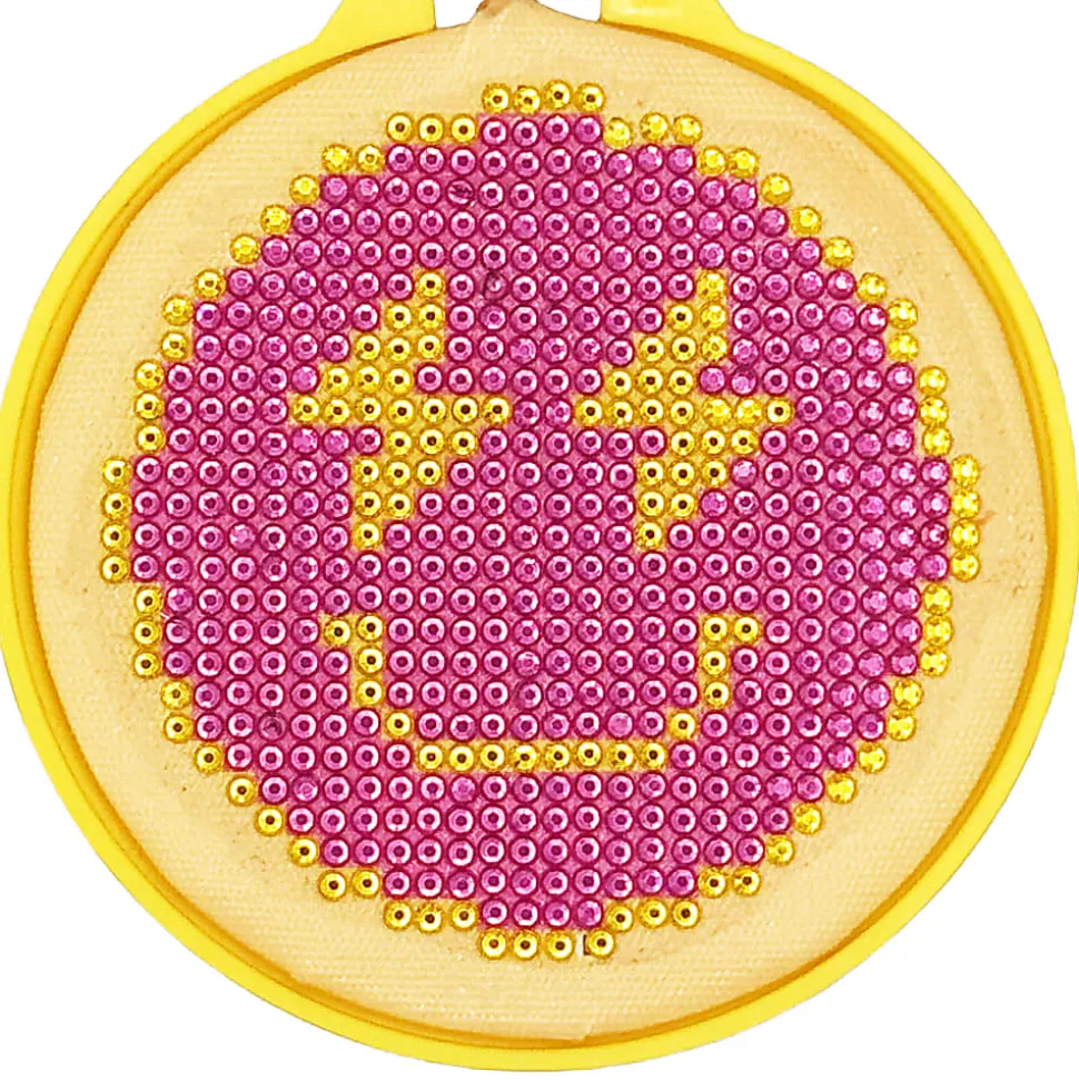 Vivid by Brea Reese® Mini Hoop Gem Art Kit, Smiley Face, 3-1/2"