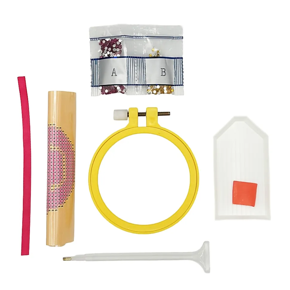 Vivid by Brea Reese® Mini Hoop Gem Art Kit, Smiley Face, 3-1/2"