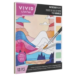 Vivid by Brea Reese® Nature Watercolor Painting Pad Kit, Kit Of 13 Pieces