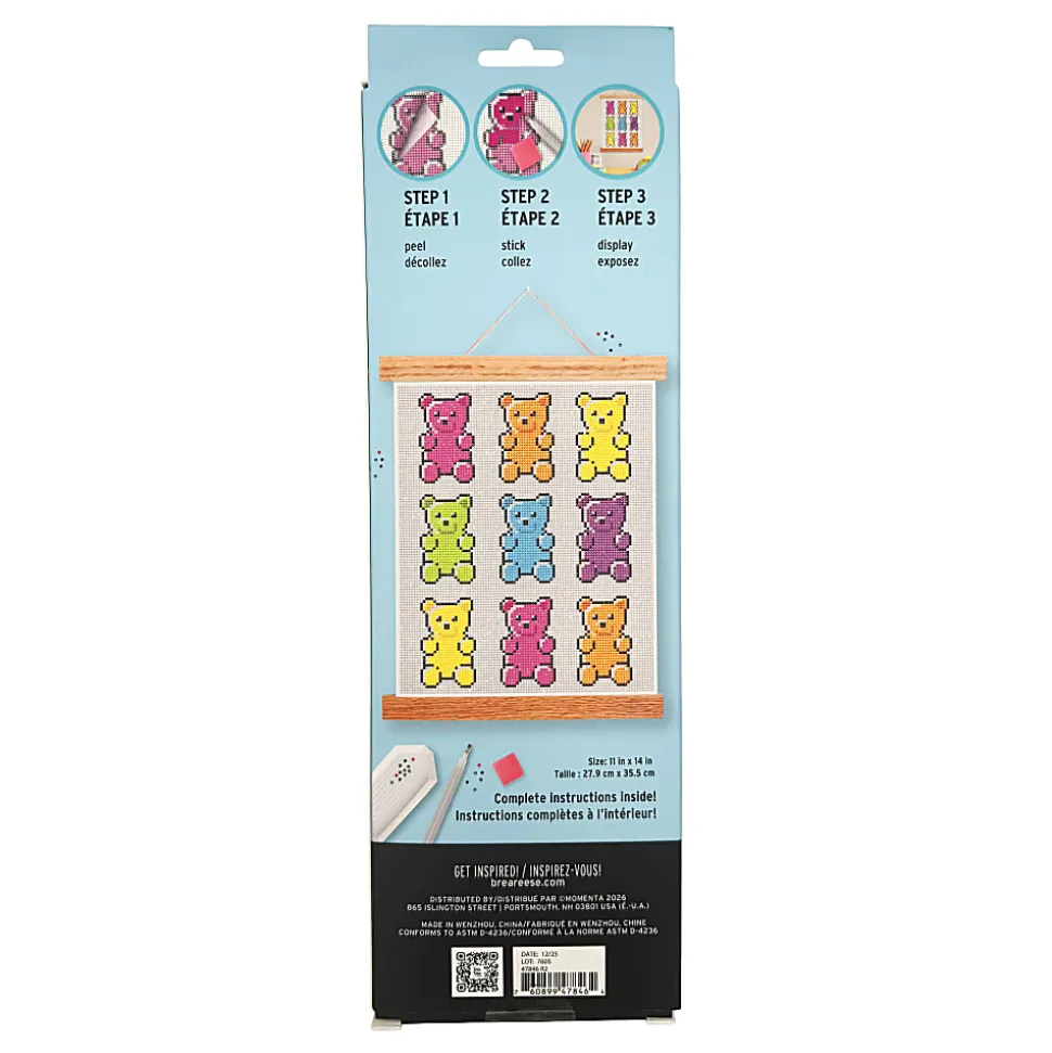 Vivid by Brea Reese® Rolled Canvas Gem Art Kit, Gummy Bear, 11” x 14”