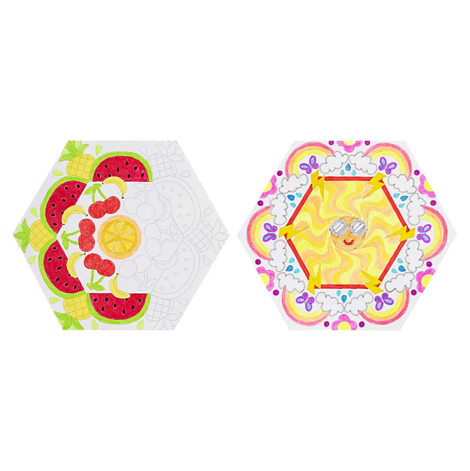 Vivid by Brea Reese® Shaped Mixed Media Paper Pad, 8-1/2" x 9-1/2", Mandala, Pad Of 24 Sheets