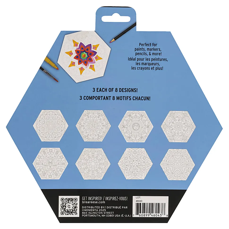 Vivid by Brea Reese® Shaped Mixed Media Paper Pad, 8-1/2" x 9-1/2", Mandala, Pad Of 24 Sheets