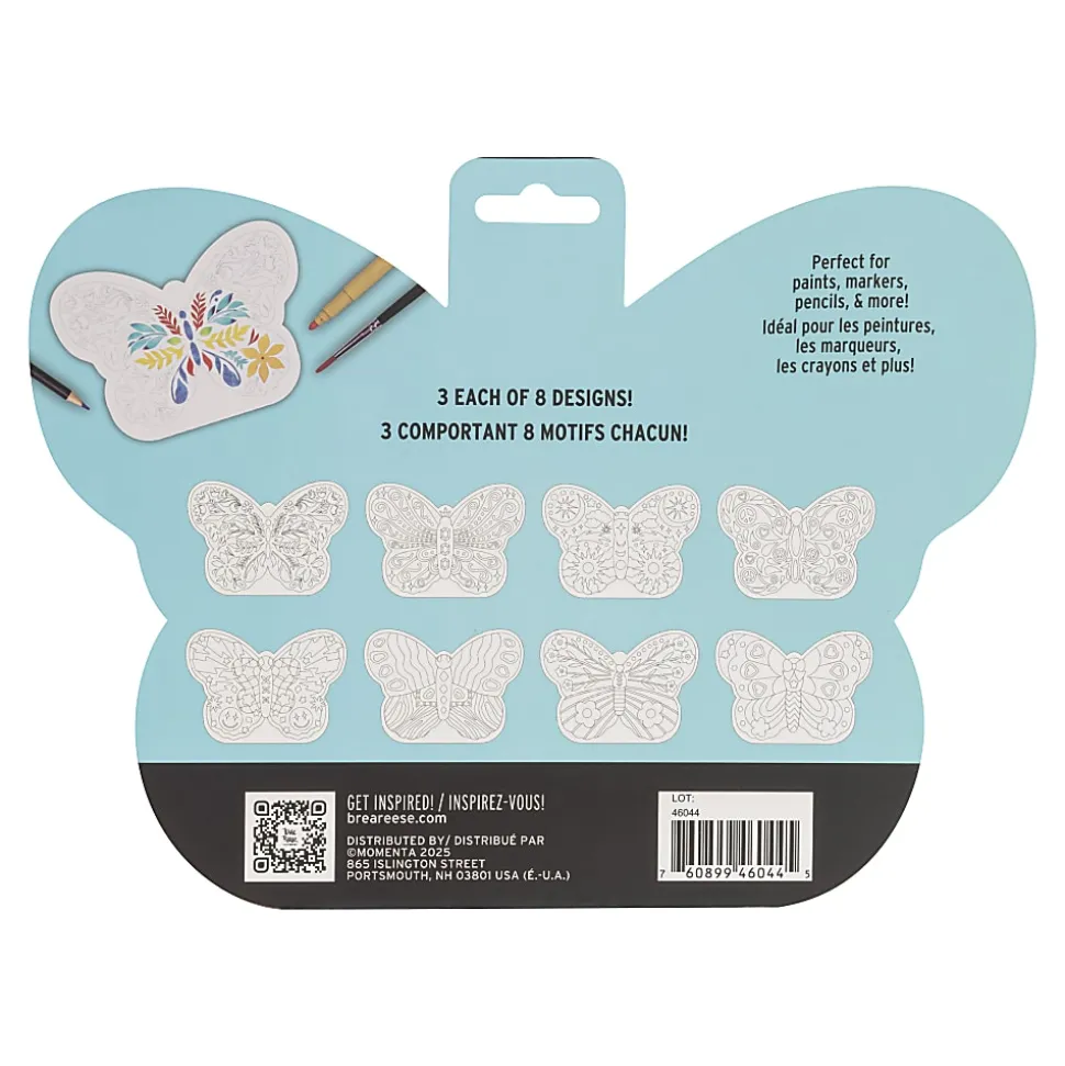 Vivid by Brea Reese® Shaped Mixed Media Paper Pad, 9-3/4" x 7-1/2", Butterfly, Pad Of 24 Sheets