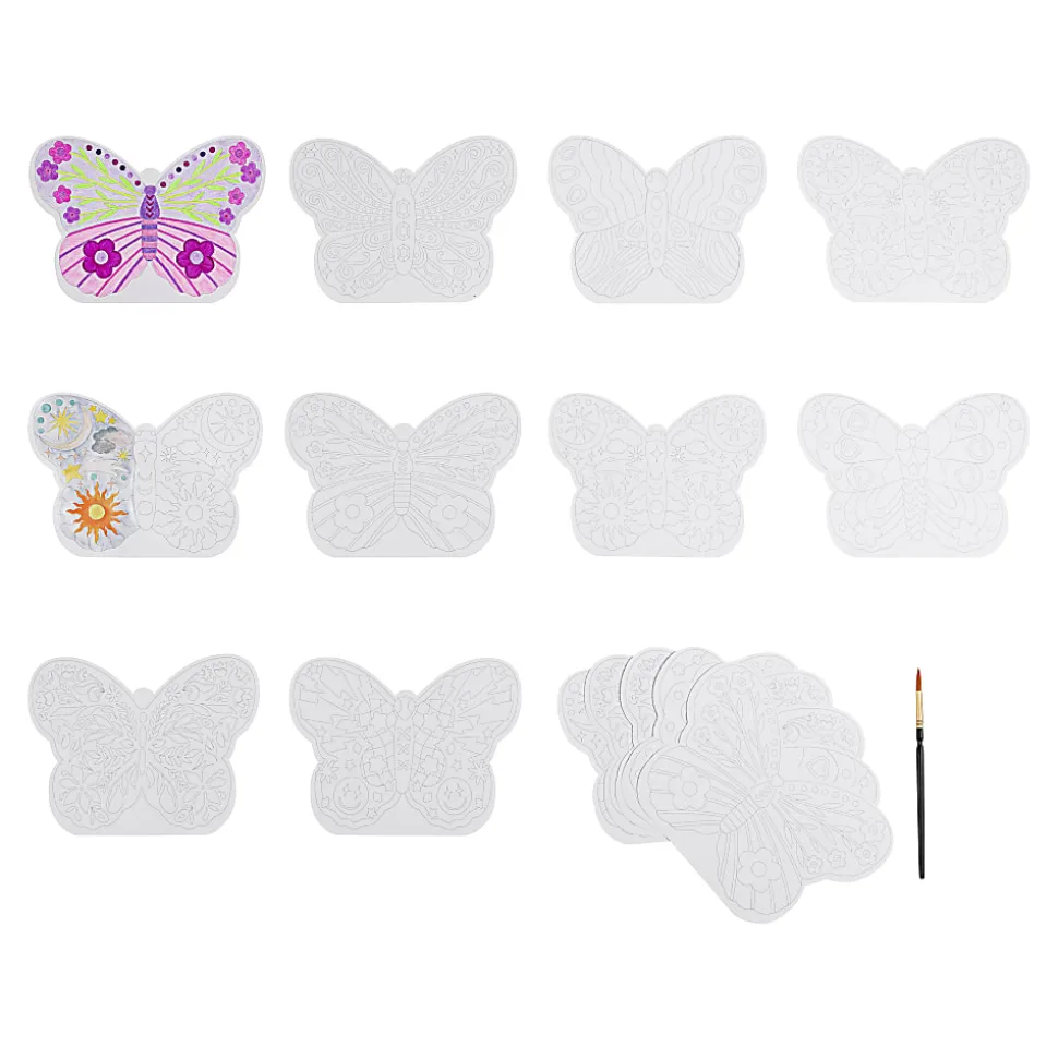 Vivid by Brea Reese® Shaped Mixed Media Paper Pad, 9-3/4" x 7-1/2", Butterfly, Pad Of 24 Sheets