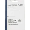 Vivitar Dual USB-A Wall Charger, White, NIL6002-WHT-STK-24