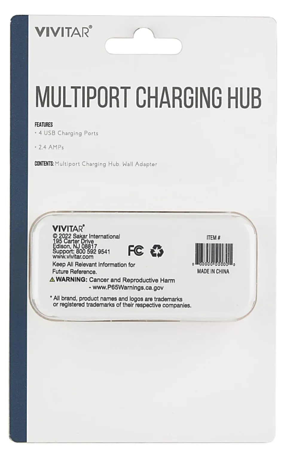 Vivitar Multiport Charging Hub, White, NIL7003-NOC-STK-24