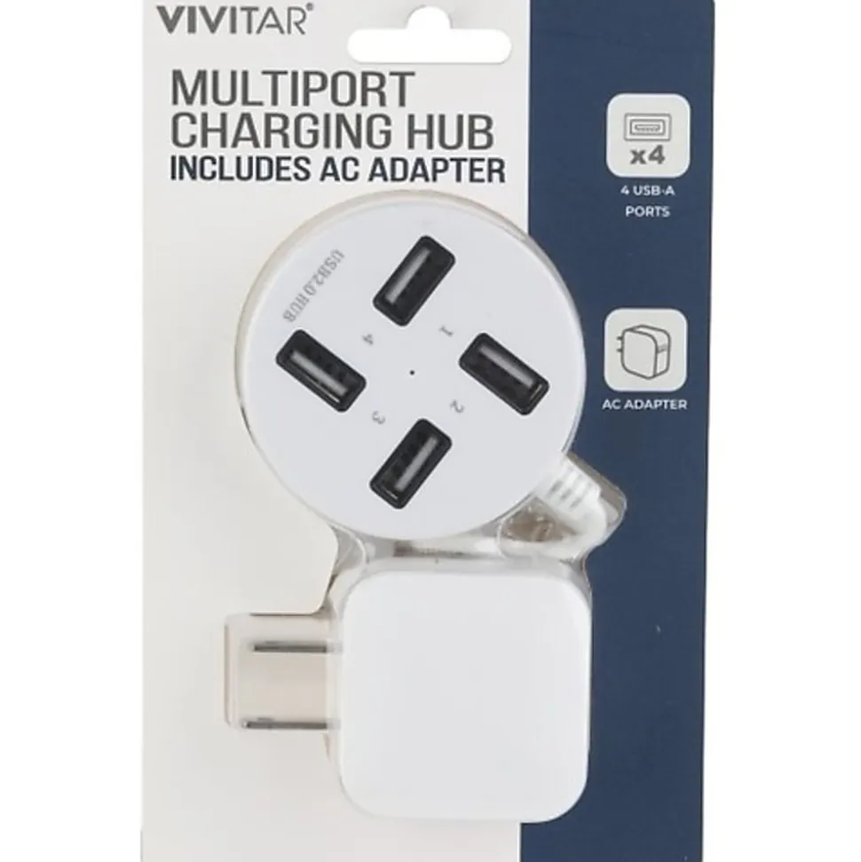 Vivitar Multiport Charging Hub, White, NIL7003-NOC-STK-24