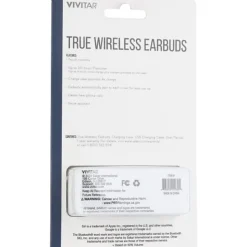 Vivitar True Wireless Earbuds, White, NIL8002-WHT-STK-24