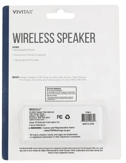 Vivitar Wireless Bluetooth® Speaker, White, NIL8004-WHT-STK-24