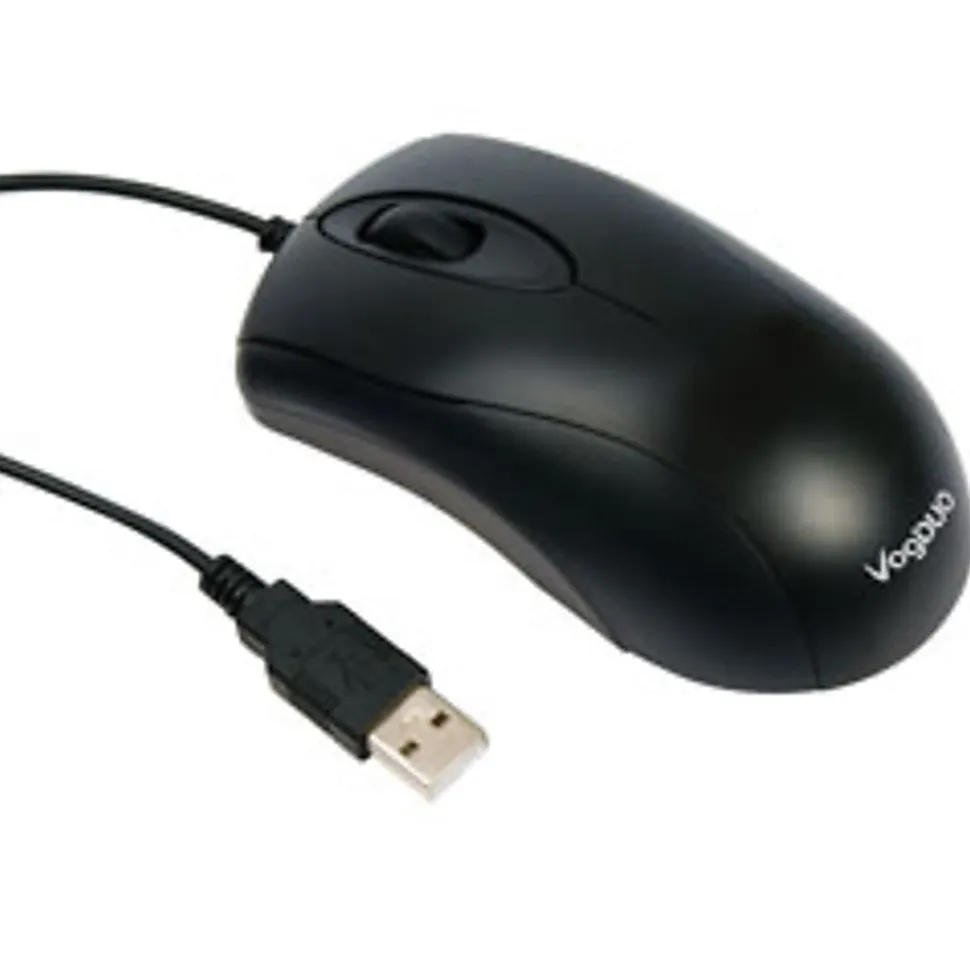 VogDuo™ SM227 Wired Optical Mouse, Black