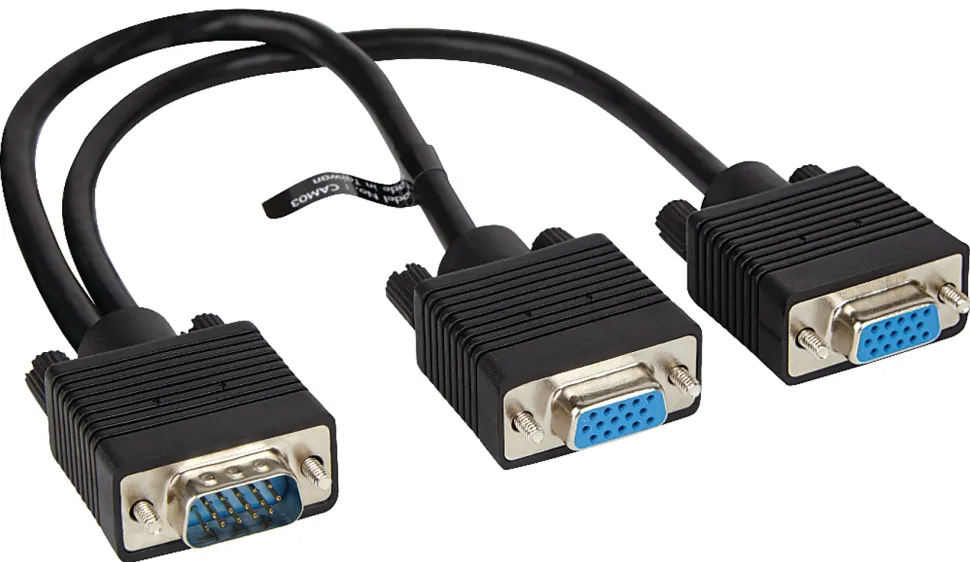 VogDUO VGA Splitter Video Cable - 1 ft VGA Video Cable - CAM03