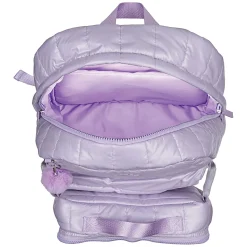 Volkano Quest Crinkle Puffer Backpack And Lunch Kit, Lilac/Glitter