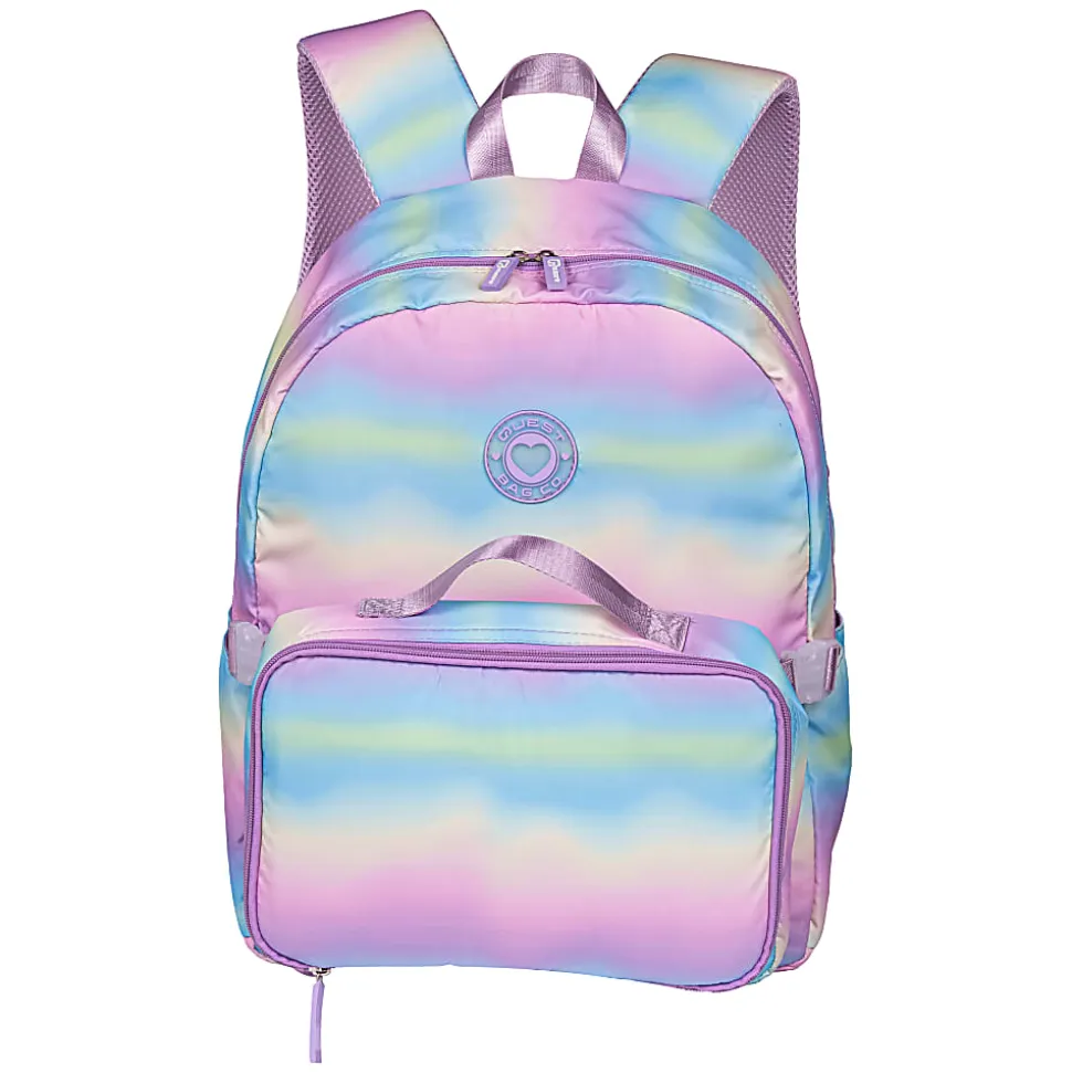Volkano Quest Rainsoft Silky Backpack And Lunch Cooler, Rainbow