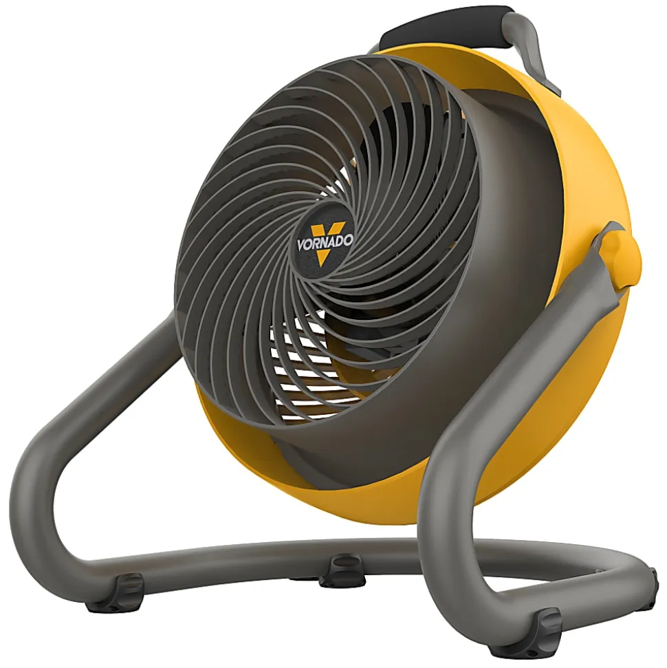 Vornado 293 Heavy-Duty 10-1/4" Blade 3-Speed Large Air Circulator, 17-1/2”H x 16-3/16”W x 15-1/4”D, Yellow