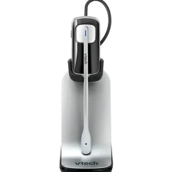 VTech Accesssory Cordless Headset - Mono - Wireless - DECT 6.0 - Earbud, Over-the-ear - Monaural - Outer-ear - Silver, Black