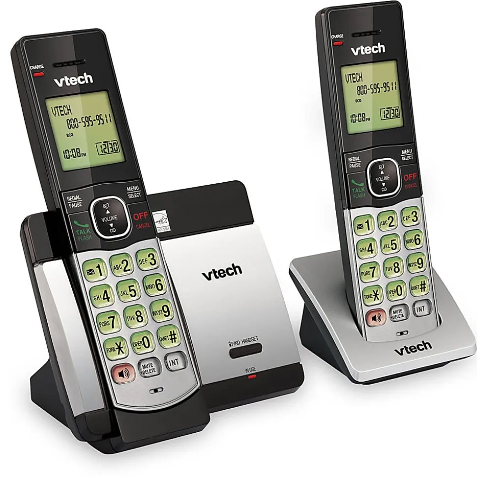 VTech® CS5119-2 DECT 6.0 Expandable Cordless Phone With Digital Answering System