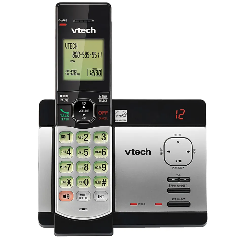 VTech® CS5129 DECT 6.0 Expandable Cordless Phone with Digital Answering System